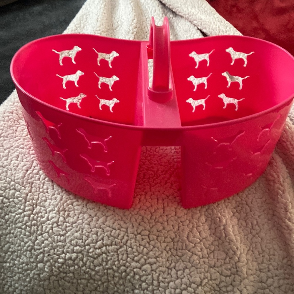 Pink caddy/ organizer perfect for a basket idea gift for Xmas